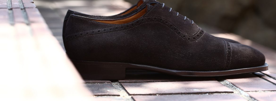 ENZO BONAFE (エンツォボナフェ) 【ART.3513】 Punched  Cap Toe Shoes パンチドトゥキャップシューズ Superbuck スーパーバック ドレスシューズ CAFE (カフェ) made in italy (イタリア製) 2017 春夏新作のイメージ