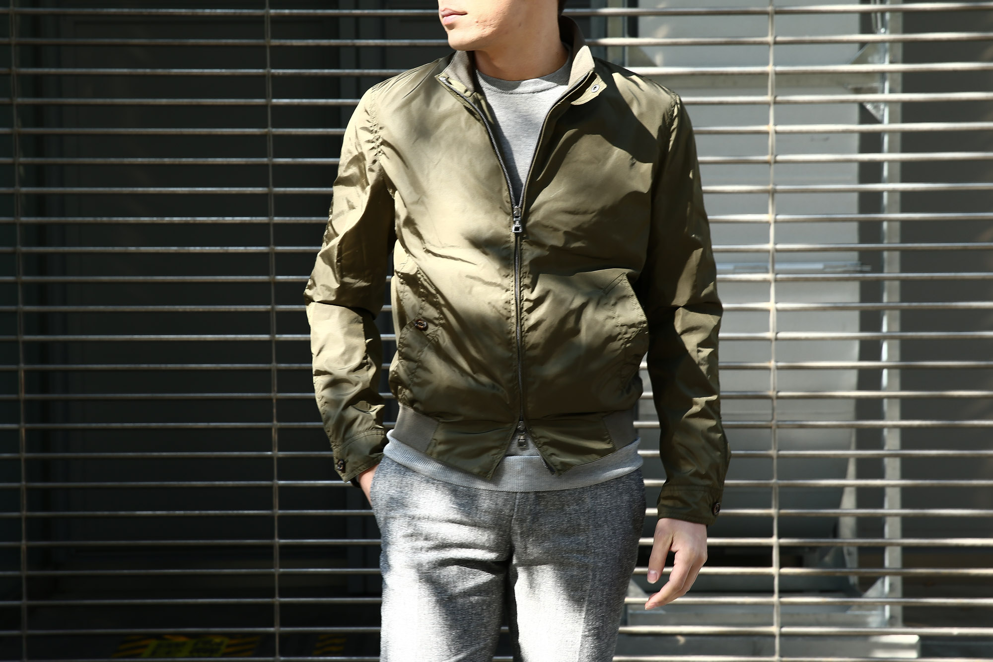 【Sealup / シーラップ】 【Bomber Jacket / ボマージャケット】 S7505 9683 ナイロンジャケット　ボンバージャケット KHAKI (カーキ・017)  MADE IN ITALY（イタリア製) 2017 春夏新作 愛知 名古屋 Alto e Diritto アルト エ デリット sealup シーラップ