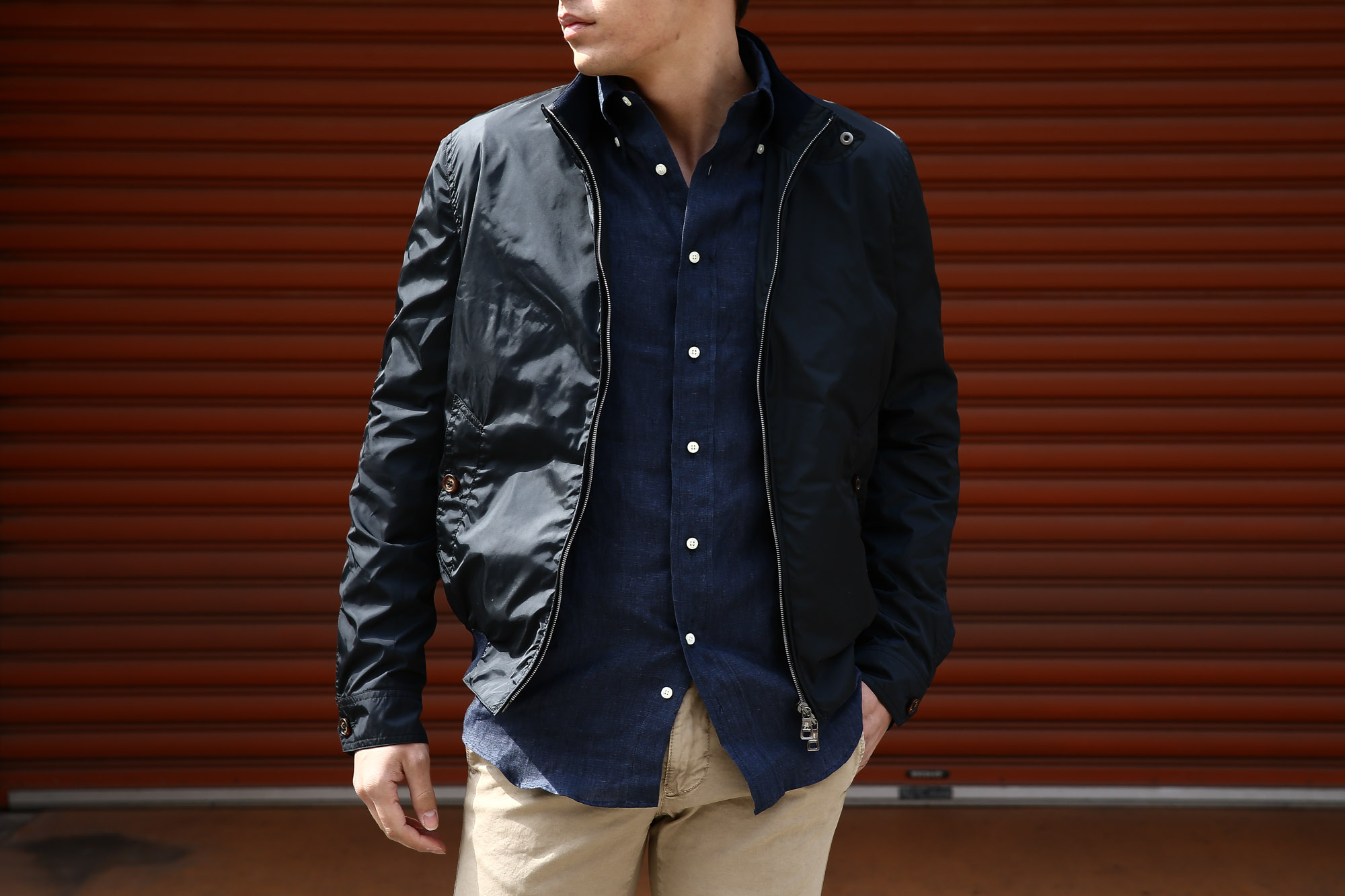 【Sealup / シーラップ】 【Bomber Jacket / ボマージャケット】 S7505 9683 ナイロンジャケット　ボンバージャケット NAVY (ネイビー・01) MADE IN ITALY（イタリア製) 2017 春夏新作 愛知 名古屋 Alto e Diritto アルト エ デリット sealup シーラップ