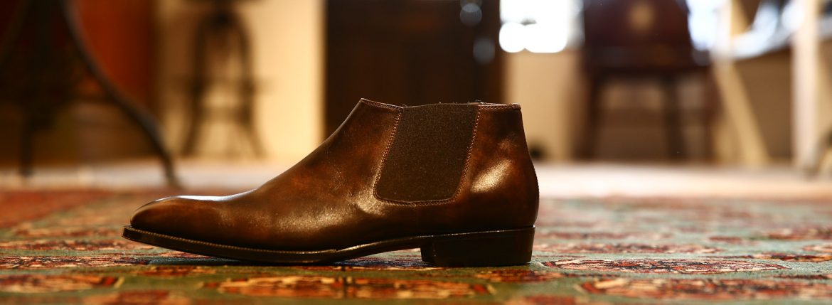 ENZO BONAFE (エンツォボナフェ) 【CARY GRANT III】Side gore Boots サイドゴアブーツ  MUSEUM CALF ドレスシューズ ドレスブーツ  DARK BROWN(ダークブラウン) made in italy (イタリア製)のイメージ