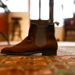 ENZO BONAFE (エンツォボナフェ) 【ART.EB-04】 Side Gore Boots サイドゴアブーツ Superbuck スエード ブーツ HOLBORN (ダークブラウン) made in italy (イタリア製)のイメージ