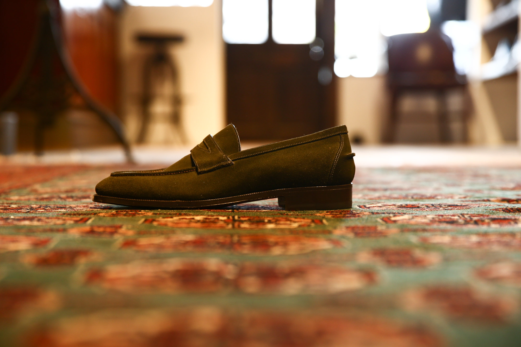 ENZO BONAFE (エンツォボナフェ) 【ART.EB-08】 Coin Loafer コインローファー SUPERBUCK グリーンスエード ローファー LODEN(ローデン) made in italy (イタリア製)  春夏秋冬 新作 愛知 名古屋 enzobonafe コラボレート ヒロシツボウチ 坪内浩 エンツォボナフェ ボナフェ ベネチアンクリーム JOHN LOBB ジョンロブ CHURCH’S チャーチ JOSEPH CHEANEY ジョセフチーニー CORTHAY コルテ ALFRED SARGENT アルフレッドサージェント CROCKETTJONES クロケットジョーンズ F.LLI GIACOMETTI フラテッリジャコメッティ ENZO BONAFE エンツォボナフェ BETTANINVENTURI ベッタニンヴェントゥーリ JALAN SRIWIJAYA ジャランスリウァヤ J.W.WESTON ジェイエムウエストン SANTONI サントーニ SERGIO ROSSI セルジオロッシ CARMINA カルミナ