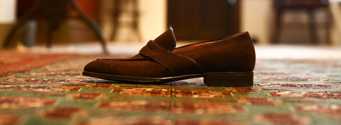 ENZO BONAFE (エンツォボナフェ) 【ART.EB-14】 Coin Loafer コインローファー SUPERBUCK スエード  ローファー HOLBORN(ブラウン) made in italy (イタリア製)のイメージ