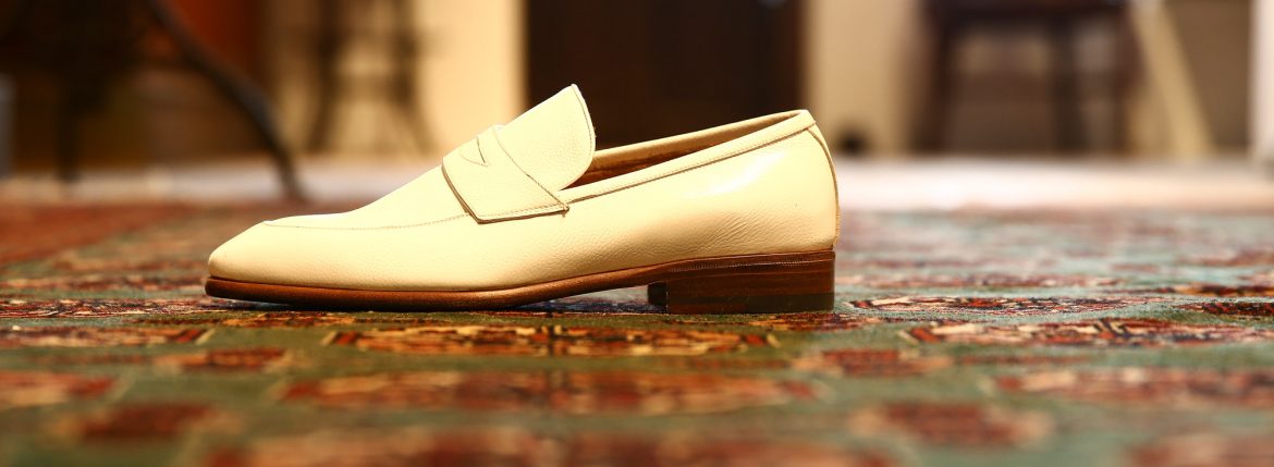 ENZO BONAFE (エンツォボナフェ) 【ART.EB-24】Penny Loafers ペニーローファー PETIT ZEBU ドレスシューズ BIANCO(ホワイト) made in italy (イタリア製) 春夏秋冬 新作 愛知 名古屋 enzobonafe コラボレート ヒロシツボウチ 坪内浩 エンツォボナフェ ボナフェ ベネチアンクリーム JOHN LOBB ジョンロブ CHURCH’S チャーチ JOSEPH CHEANEY ジョセフチーニー CORTHAY コルテ ALFRED SARGENT アルフレッドサージェント CROCKETTJONES クロケットジョーンズ F.LLI GIACOMETTI フラテッリジャコメッティ ENZO BONAFE エンツォボナフェ BETTANINVENTURI ベッタニンヴェントゥーリ JALAN SRIWIJAYA ジャランスリウァヤ J.W.WESTON ジェイエムウエストン SANTONI サントーニ SERGIO ROSSI セルジオロッシ CARMINA カルミナ