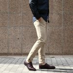 INCOTEX SLACKS (インコテックススラックス) 1ST603 SLIM FIT スリムフィット G.D. STRETCH GABCHINO ガーメントダイ ストレッチ コットントラウザーズ チノパンツ BEIGE (ベージュ・411) 2017春夏新作のイメージ