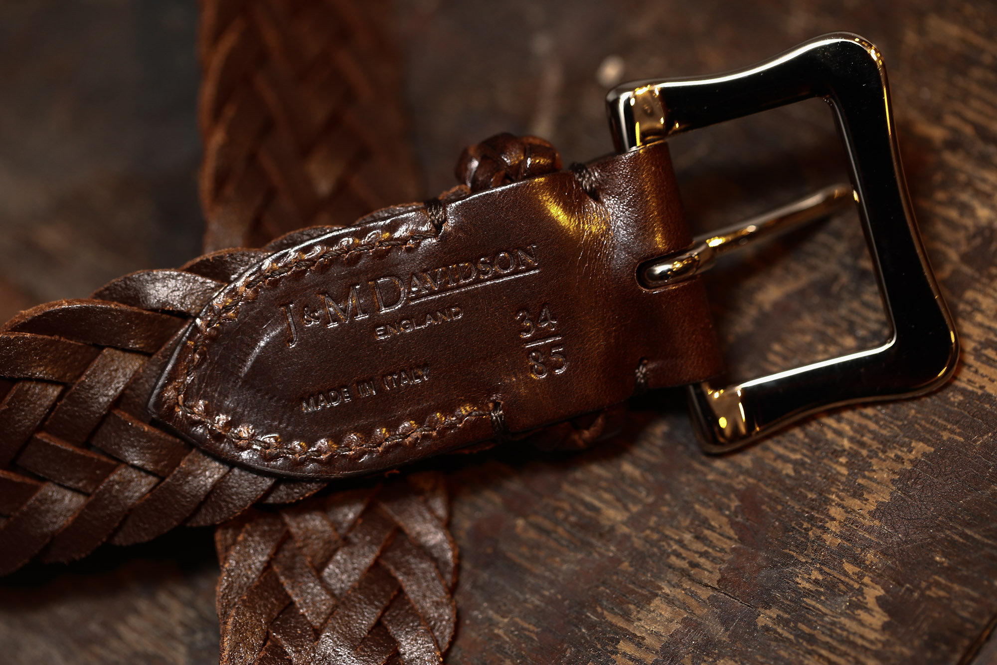 J&M DAVIDSON (ジェイアンドエムデヴィッドソン) ENVELOPE BUCKLE TIP END PLAITED BELT 30MM (エンベロープバックルチップエンドプレーテッドベルト 30mm) 57301 1364 COWHIDE LEATHER (カウハイドレザー) プンターレ メッシュベルト HAVANA (ハバナ・650) Made in italy (イタリア製) 2017 春夏新作 愛知 名古屋 Alto e Diritto アルト エ デリット jmdavidson ジェイエムデヴィッドソン ベルト メッシュ