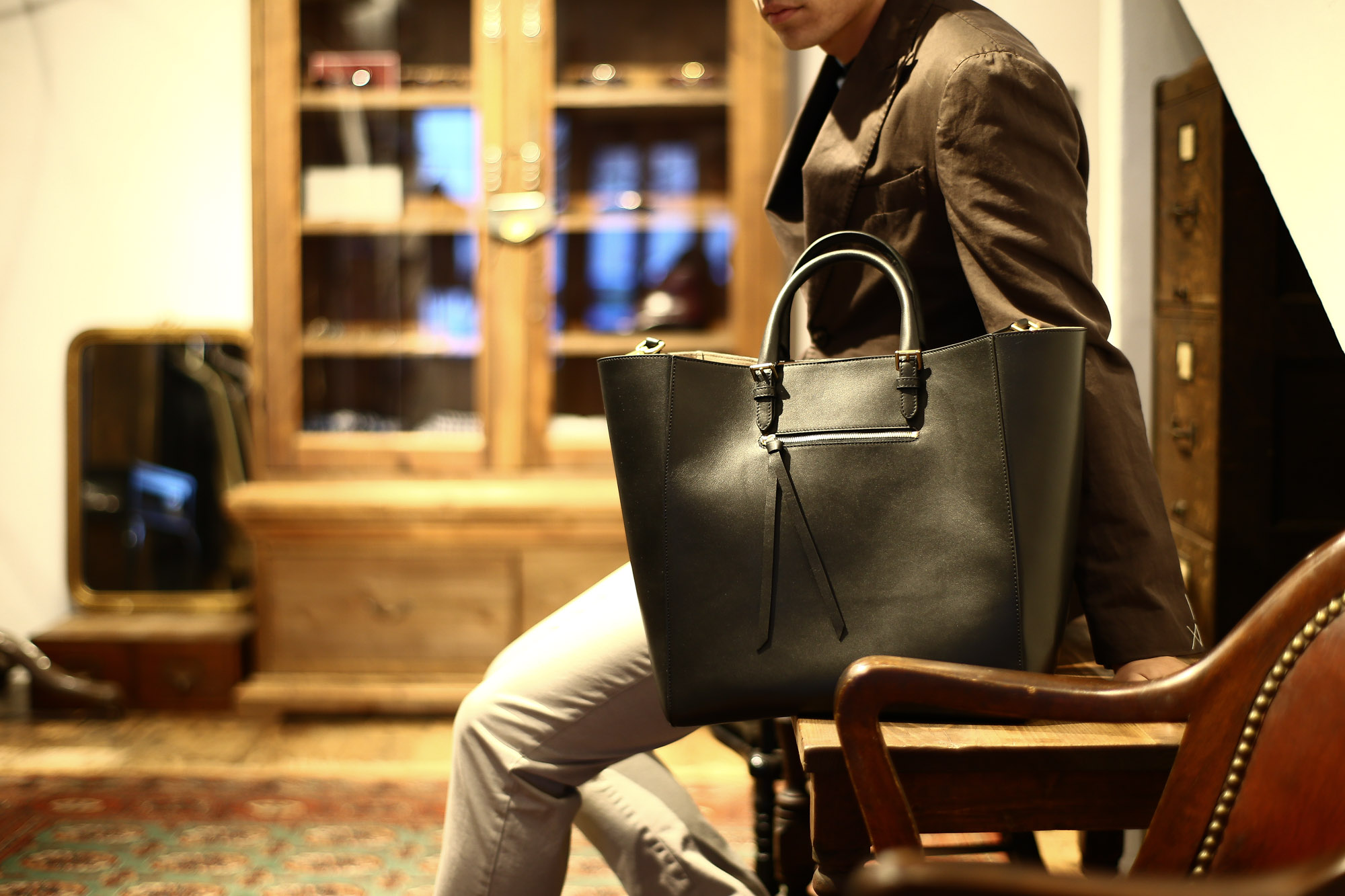 J&M DAVIDSON (ジェイアンドエムデヴィッドソン) 【OLIVIA TALL / オリヴィア トール】 1364 CALF LEATHER 1364 カーフレザー レザーバック レザートートバッグ BLACK (ブラック・999) Made in spain (スペイン製) 2017 春夏新作  愛知 名古屋 Alto e Diritto アルト エ デリット jmdavidson ジェイエムデヴィッドソン oliviatall オリヴィアトール