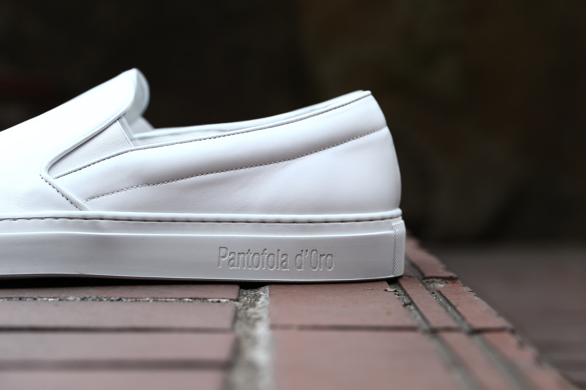 Pantofola d'Oro (パントフォラドーロ) TENDENZA SM50 CALF LEATHER カーフレザー スリップオン レザースニーカー WHITE (ホワイト・WHT) made in italy (イタリア製) 2017 春夏新作 pantofoladoro パントフォラドーロ sm50 スリッポン スニーカー 愛知 名古屋 Alto e Diritto アルト エ デリット  シューズ 靴 35,36,37,38,39,40,41,42,43,44,45