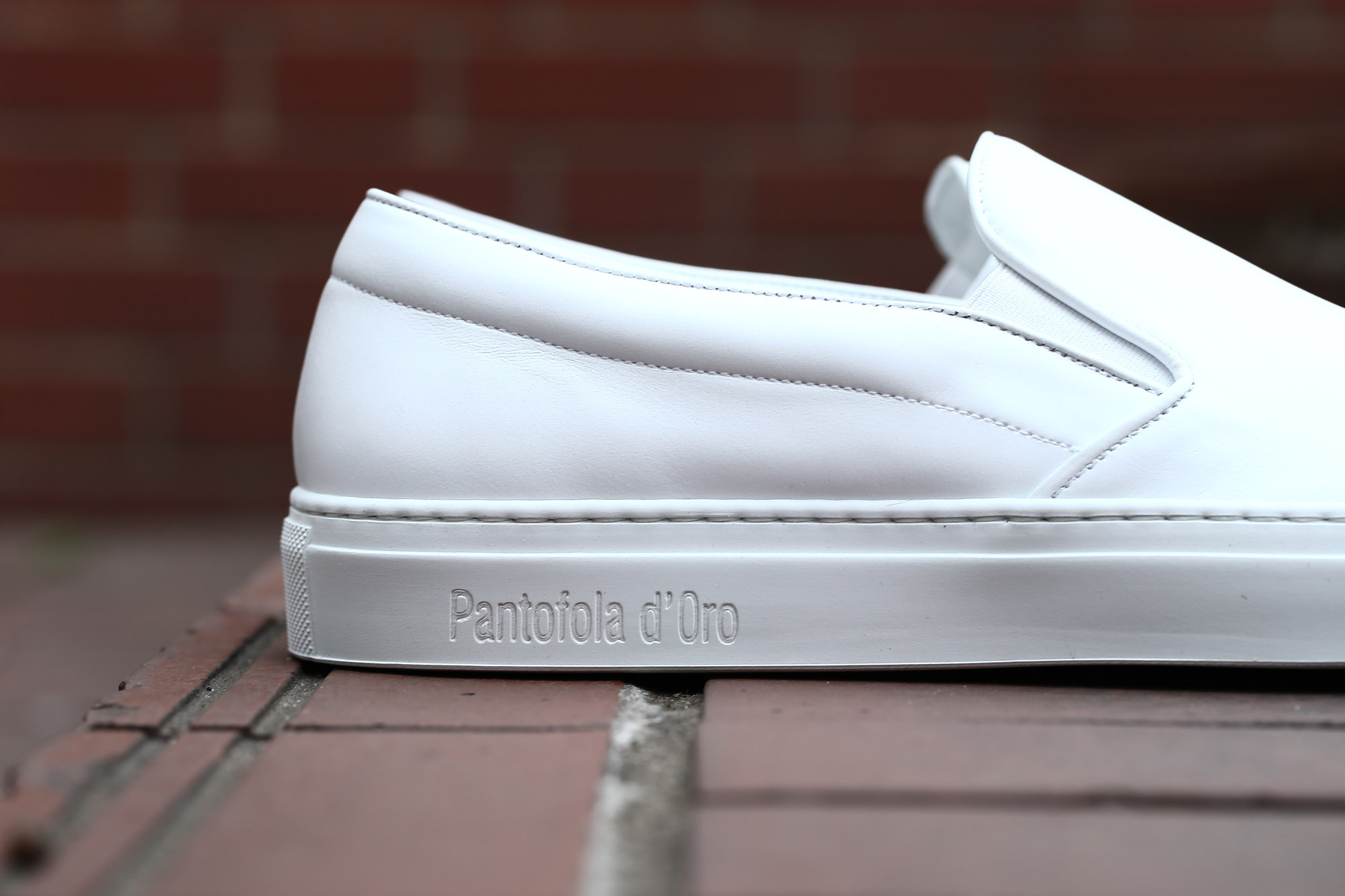 Pantofola d'Oro (パントフォラドーロ) TENDENZA SM50 CALF LEATHER カーフレザー スリップオン レザースニーカー WHITE (ホワイト・WHT) made in italy (イタリア製) 2017 春夏新作 pantofoladoro パントフォラドーロ sm50 スリッポン スニーカー 愛知 名古屋 Alto e Diritto アルト エ デリット  シューズ 靴 35,36,37,38,39,40,41,42,43,44,45