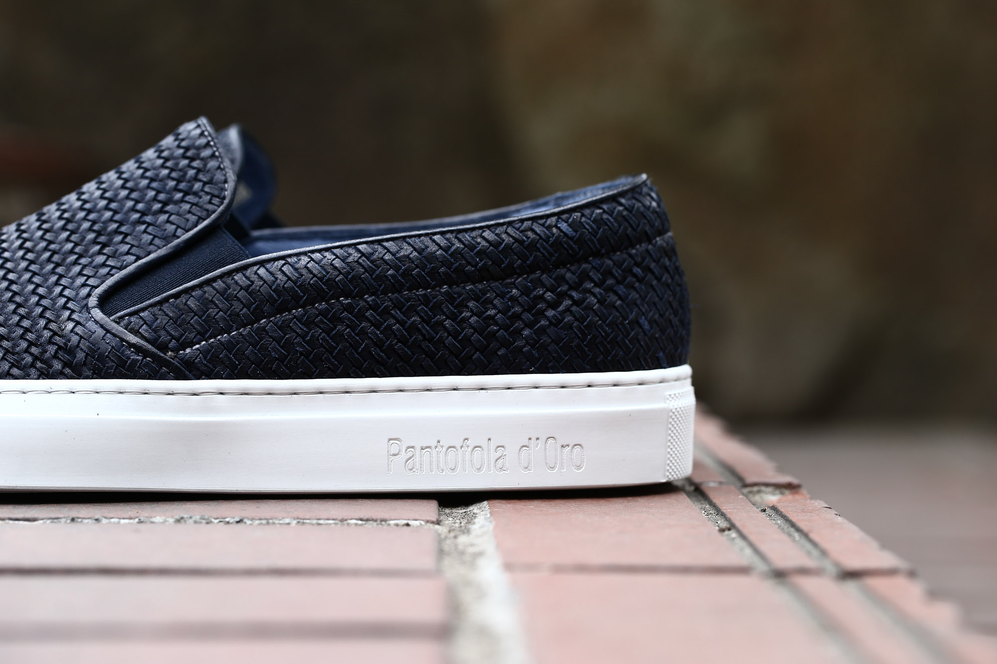 Pantofola d'Oro (パントフォラドーロ) TENDENZA SM55 INTRECCIATO LEATHER イントレチャート レザー スリップオン レザースニーカー NAVY (ネイビー・NVY) made in italy (イタリア製) 2017 春夏新作 pantofoladoro パントフォラドーロ sm55 スリッポン スニーカー 愛知 名古屋 Alto e Diritto アルト エ デリット  シューズ 靴 35,36,37,38,39,40,41,42,43,44,45