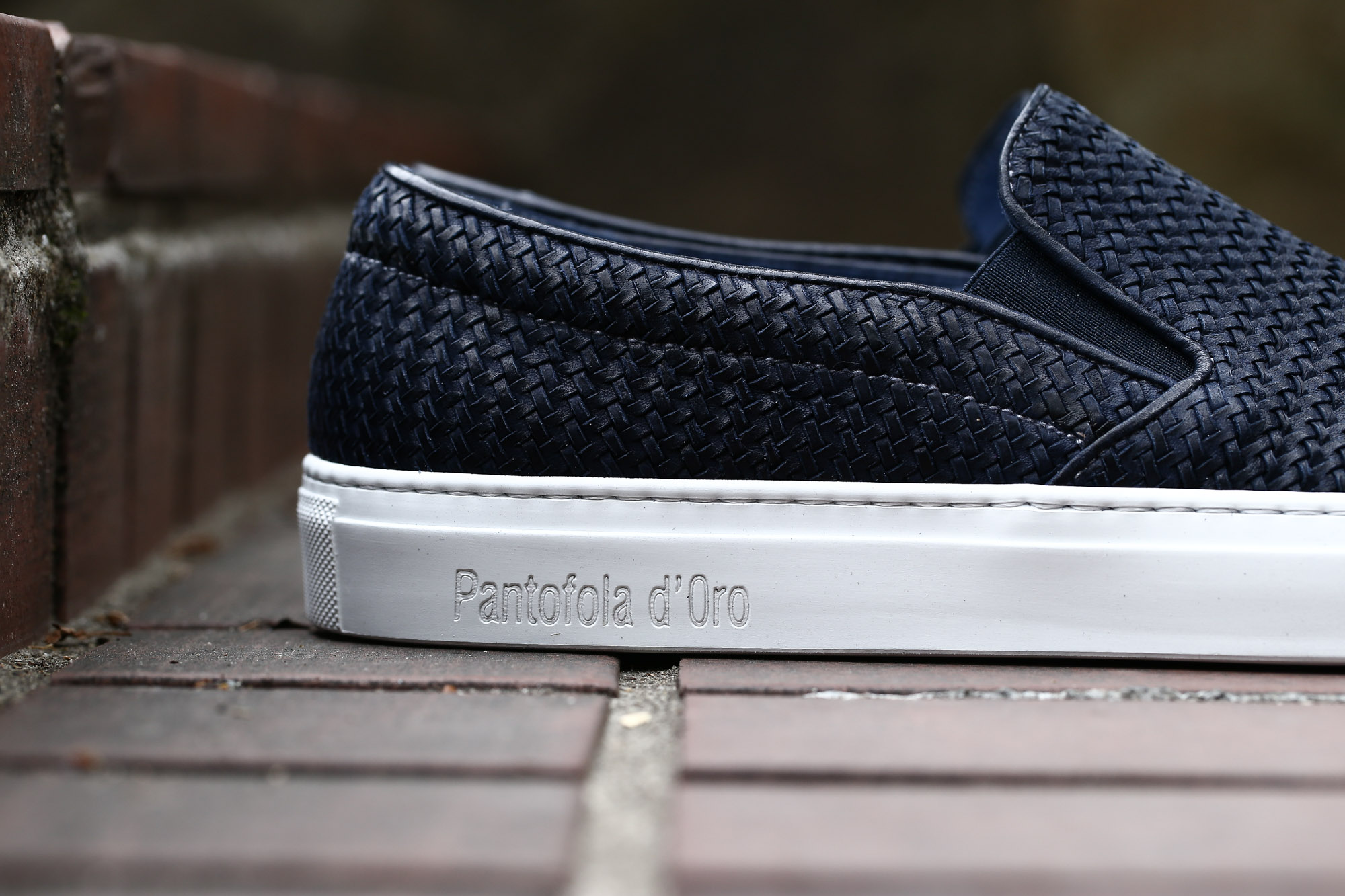 Pantofola d'Oro (パントフォラドーロ) TENDENZA SM55 INTRECCIATO LEATHER イントレチャート レザー スリップオン レザースニーカー NAVY (ネイビー・NVY) made in italy (イタリア製) 2017 春夏新作 pantofoladoro パントフォラドーロ sm55 スリッポン スニーカー 愛知 名古屋 Alto e Diritto アルト エ デリット  シューズ 靴 35,36,37,38,39,40,41,42,43,44,45