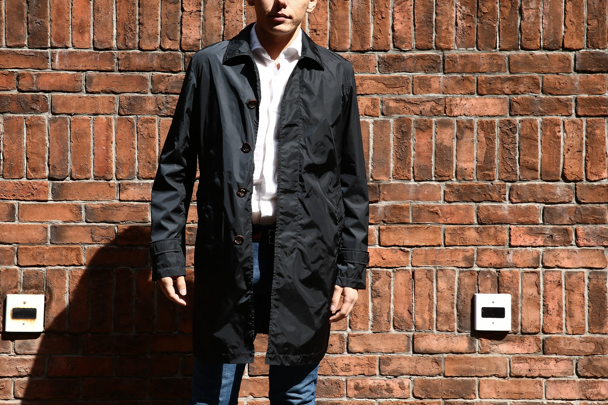 【Sealup / シーラップ】 【Soutien Collar Coat / ステンカラーコート】 S11278 9683 ロング ナイロンコート NAVY (ネイビー・01) MADE IN ITALY(イタリア製) 2017 春夏新作 愛知 名古屋 Alto e Diritto アルト エ デリット sealup シーラップ