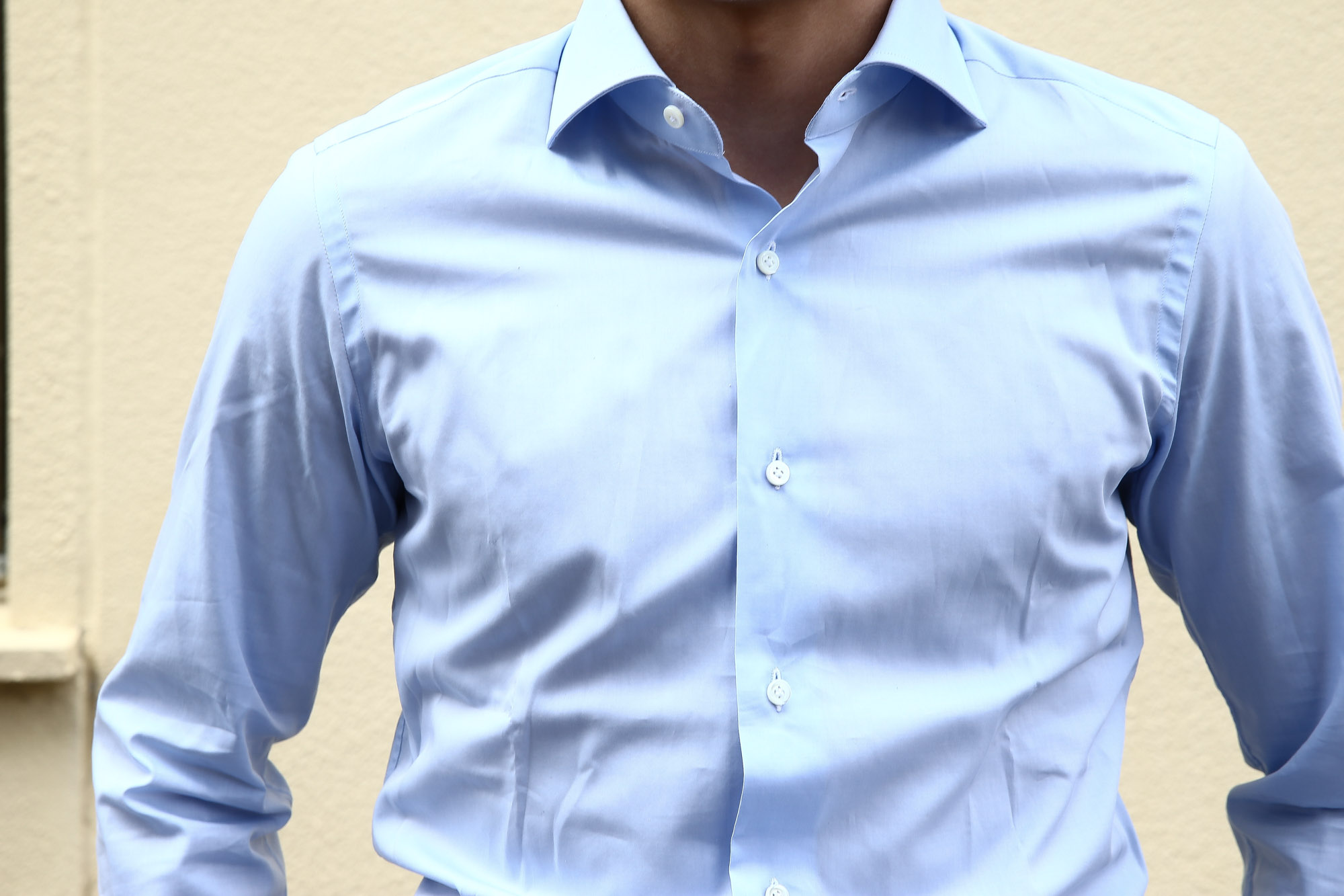 ALESSANDRO GHERARDI (アレッサンドロゲラルディ) Dress Shirts カッタウェイ コットンブロード ドレスシャツ BLUE (ブルー・611) made in italy(イタリア製) 2017 春夏新作 alessandrogherardi 愛知 名古屋 シャツ 