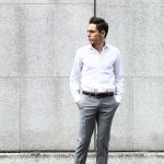 ALESSANDRO GHERARDI (アレッサンドロゲラルディ) Dress Shirts カッタウェイ コットンブロード ドレスシャツ WHITE (ホワイト・000) made in italy(イタリア製) 2017 春夏新作のイメージ