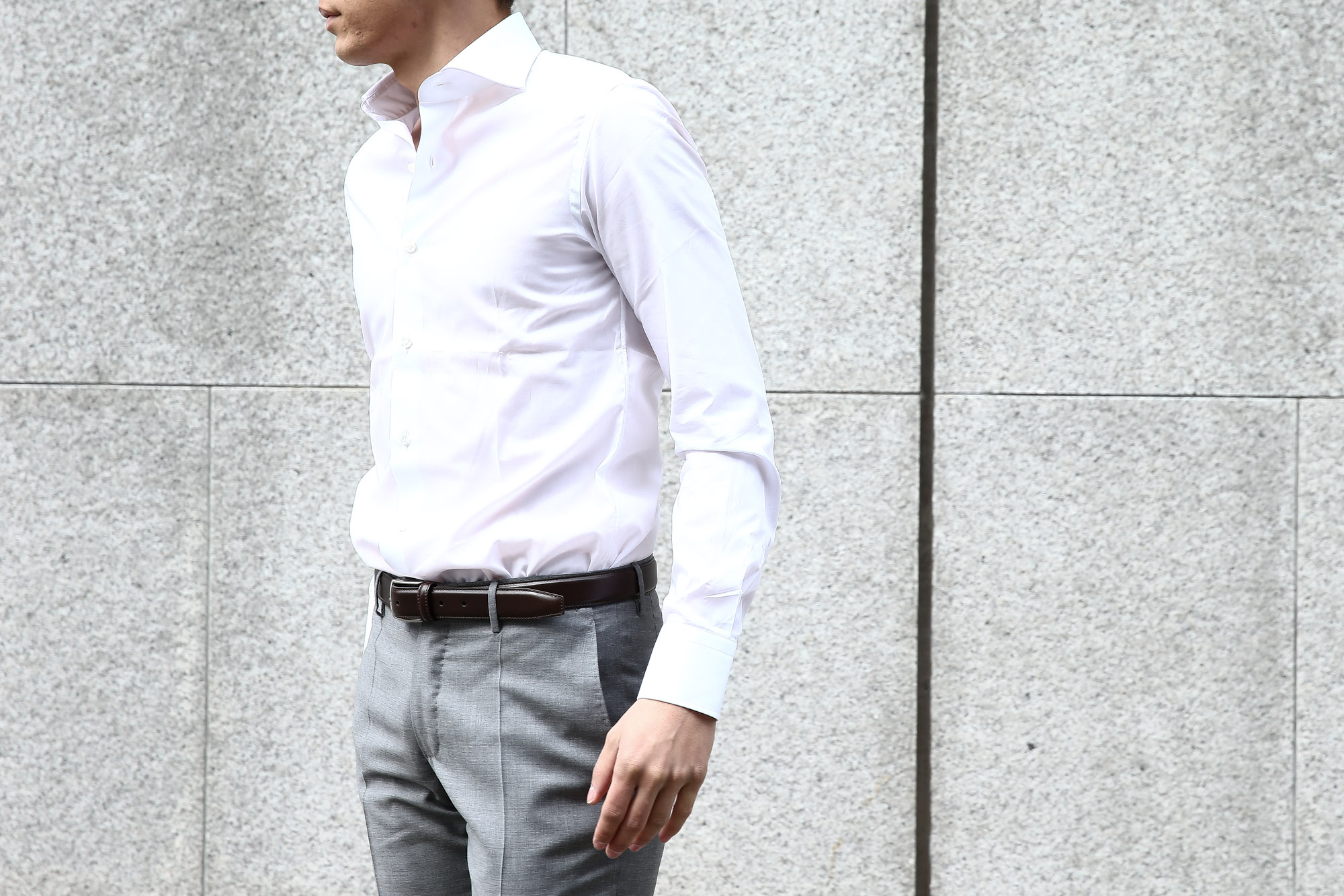 ALESSANDRO GHERARDI (アレッサンドロゲラルディ) Dress Shirts カッタウェイ コットンブロード ドレスシャツ WHITE (ホワイト・000) made in italy(イタリア製) 2017 春夏新作 alessandrogherardi 愛知 名古屋 シャツ 