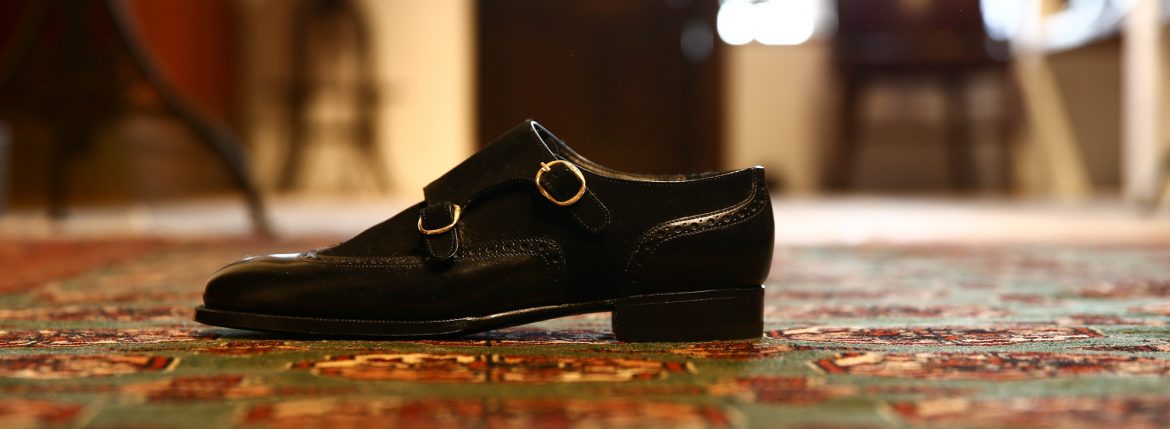 ENZO BONAFE (エンツォボナフェ) 【3918】Double Monk Strap Shoes ダブルモンクストラップシューズ VITELLO SUPERBUCK ドレスシューズ NERO(ネロ) made in italy (イタリア製)のイメージ