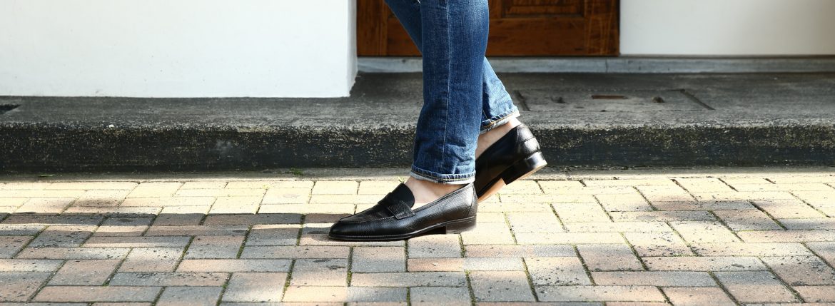 【ENZO BONAFE // エンツォボナフェ】 【ART. EB-08】 Coin Loafer (コイン ローファー) LAMA ラマレザー ドレスシューズ ローファー NERO (ブラック) made in italy (イタリア製) 2017 春夏新作 ハンドモカシン 愛知 名古屋 エンツォボナフェ ボナフェ ベネチアンクリーム enzobonafe eb08 ローファー 5,5.5,6,6.5,7,7.5,8,8.5,9,9.5