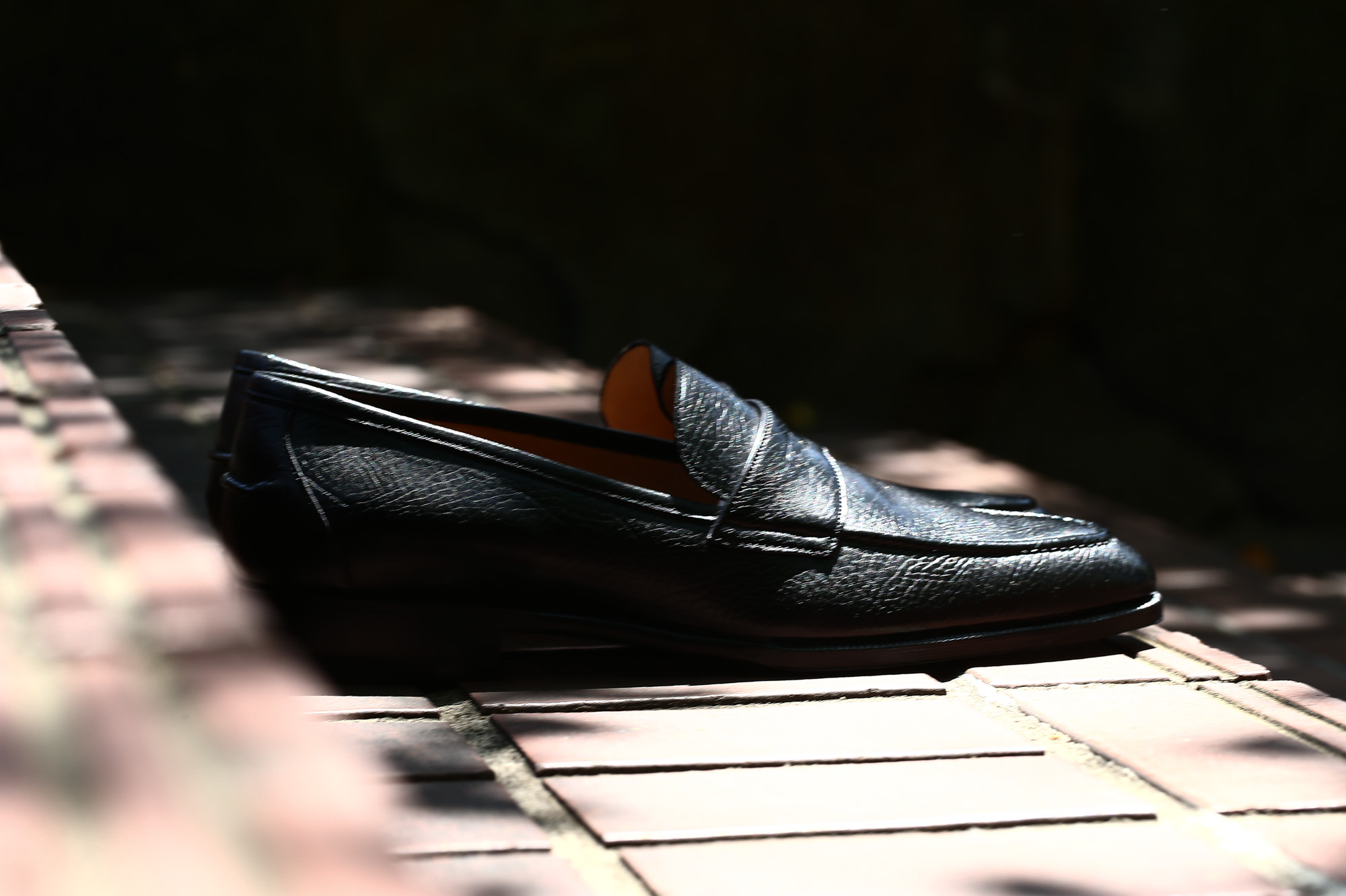 【ENZO BONAFE / エンツォボナフェ】 【ART. EB-08】 Coin Loafer (コイン ローファー) LAMA ラマレザー ドレスシューズ ローファー NERO (ブラック) made in italy (イタリア製) 2017 春夏新作 ハンドモカシン 愛知 名古屋 エンツォボナフェ ボナフェ ベネチアンクリーム enzobonafe eb08 ローファー  5,5.5,6,6.5,7,7.5,8,8.5,9,9.5