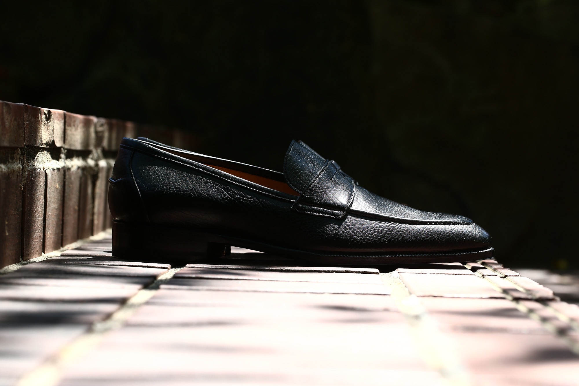 【ENZO BONAFE / エンツォボナフェ】 【ART. EB-08】 Coin Loafer (コイン ローファー) LAMA ラマレザー ドレスシューズ ローファー NERO (ブラック) made in italy (イタリア製) 2017 春夏新作 ハンドモカシン 愛知 名古屋 エンツォボナフェ ボナフェ ベネチアンクリーム enzobonafe eb08 ローファー  5,5.5,6,6.5,7,7.5,8,8.5,9,9.5