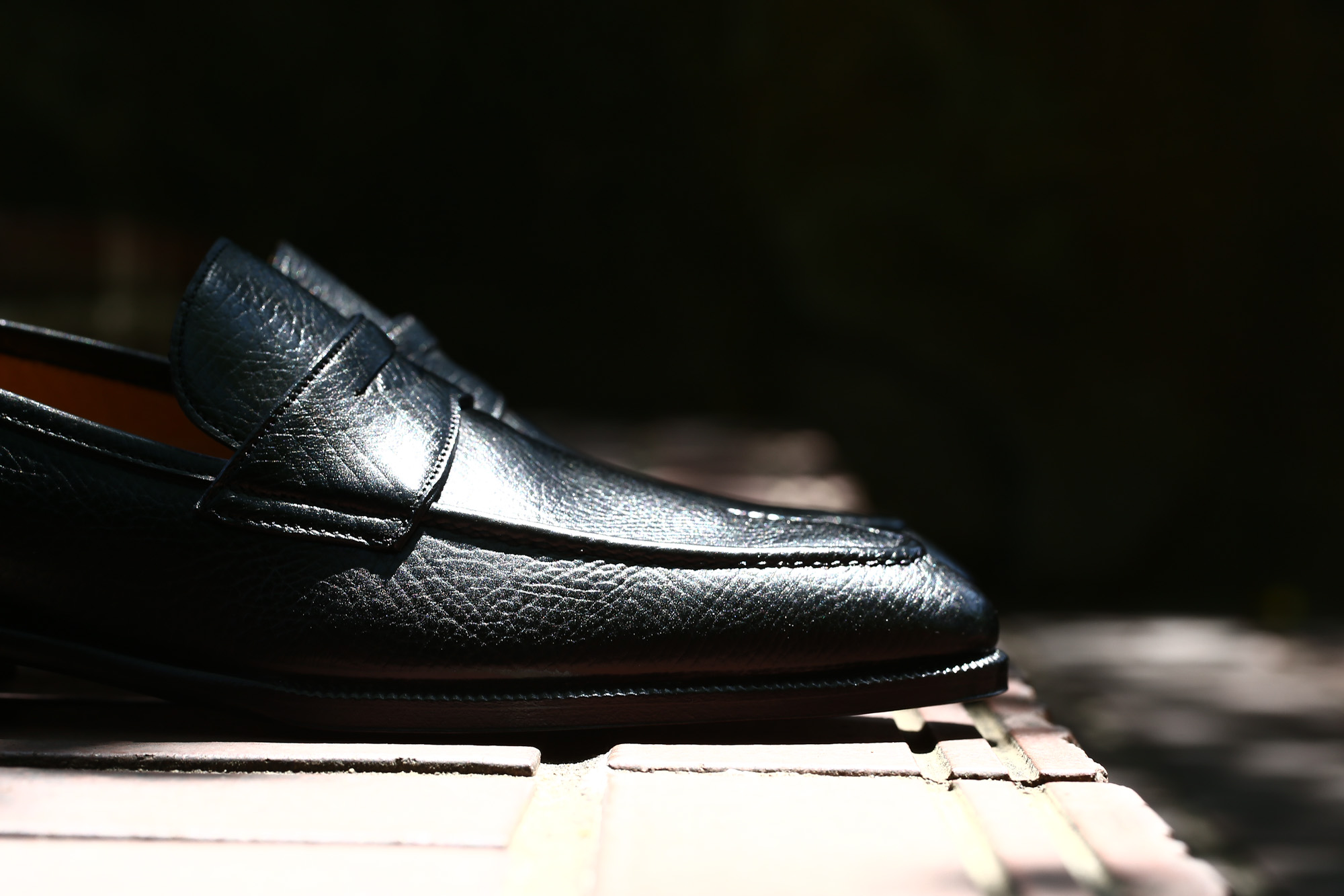 【ENZO BONAFE / エンツォボナフェ】 【ART. EB-08】 Coin Loafer (コイン ローファー) LAMA ラマレザー ドレスシューズ ローファー NERO (ブラック) made in italy (イタリア製) 2017 春夏新作 ハンドモカシン 愛知 名古屋 エンツォボナフェ ボナフェ ベネチアンクリーム enzobonafe eb08 ローファー  5,5.5,6,6.5,7,7.5,8,8.5,9,9.5