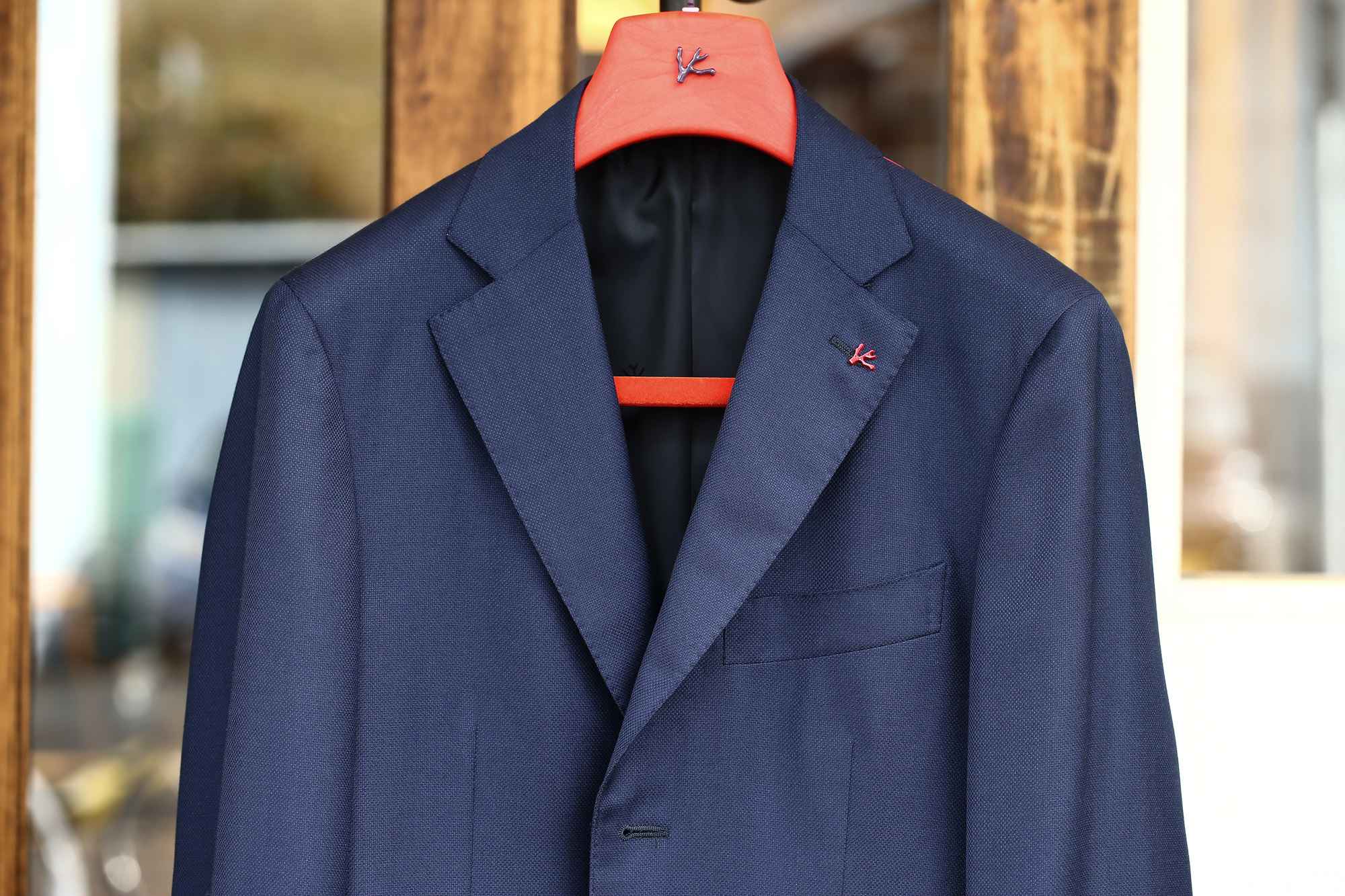 ISAIA (イザイア) SAILOR (セイラー) 【FABRIC / Wool 100%,INING (Cupro 100%】ウール ホップサック アンコン 3Bジャケット NAVY (ネイビー・800) Made in italy (イタリア製) 2017 春夏新作 愛知 名古屋 Alto e Diritto アルト エ デリット ISAIA ジャケット コットン テーラード イザイア 42,44,46,48,50,52,54,56