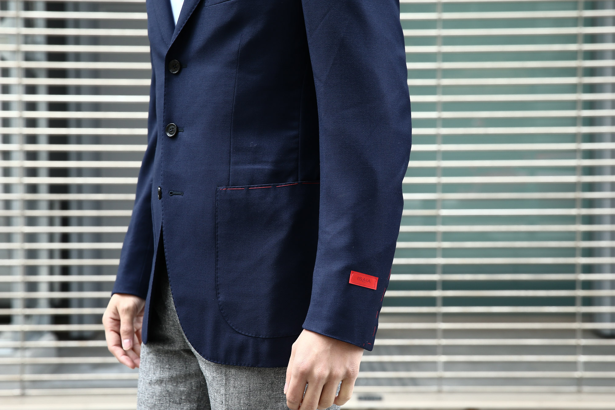 【ISAIA // イザイア】 【SAILOR / セイラー】 FABRIC (Wool 100%,LINING Cupro 100%) ウール ホップサック アンコン 3Bジャケット NAVY (ネイビー・800) Made in italy (イタリア製) 2017 春夏新作 のコーディネート 愛知 名古屋 Alto e Diritto アルト エ デリット ISAIA ジャケット コットン テーラード イザイア 42,44,46,48,50,52,54,56