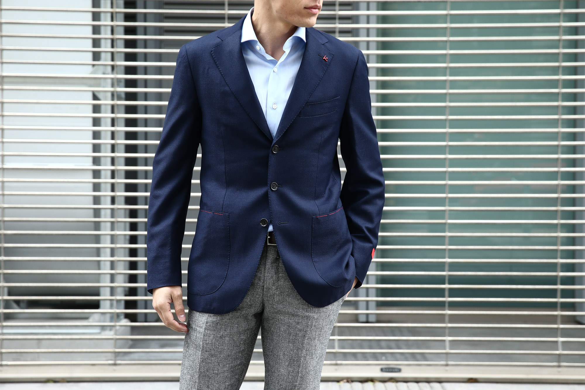 【ISAIA // イザイア】 【SAILOR / セイラー】 FABRIC (Wool 100%,LINING Cupro 100%) ウール ホップサック アンコン 3Bジャケット NAVY (ネイビー・800) Made in italy (イタリア製) 2017 春夏新作 のコーディネート 愛知 名古屋 Alto e Diritto アルト エ デリット ISAIA ジャケット コットン テーラード イザイア 42,44,46,48,50,52,54,56