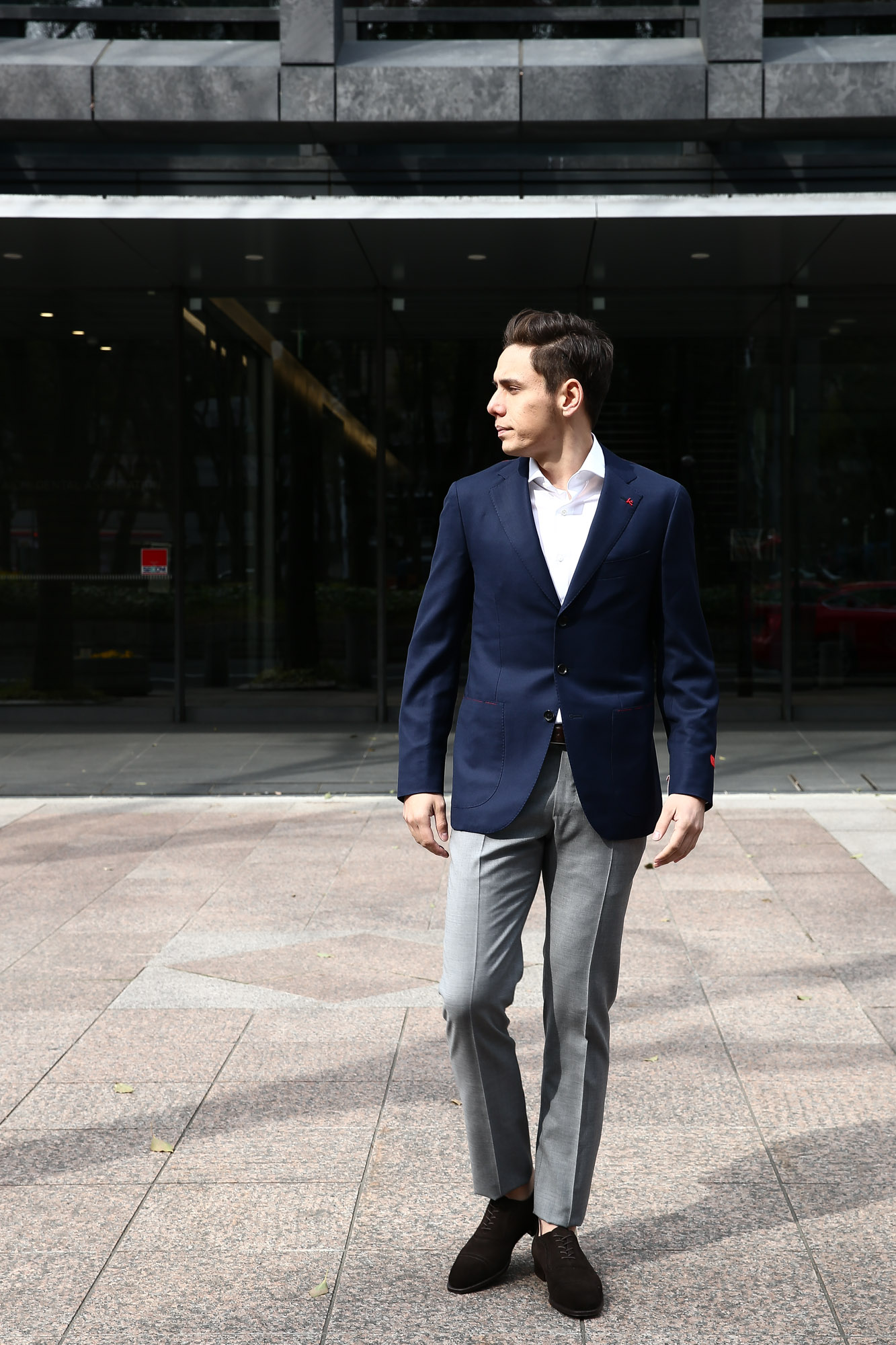 【ISAIA / イザイア】 SAILOR (セイラー) 130'S AQUA BLAZER FABRIC (Wool 100%,INING Cupro 100%) ウール ホップサック アンコン 3Bジャケット NAVY (ネイビー・800) Made in italy (イタリア製) 2017 春夏新作 のコーディネート 愛知 名古屋 Alto e Diritto アルト エ デリット ISAIA ジャケット コットン テーラード イザイア 42,44,46,48,50,52,54,56