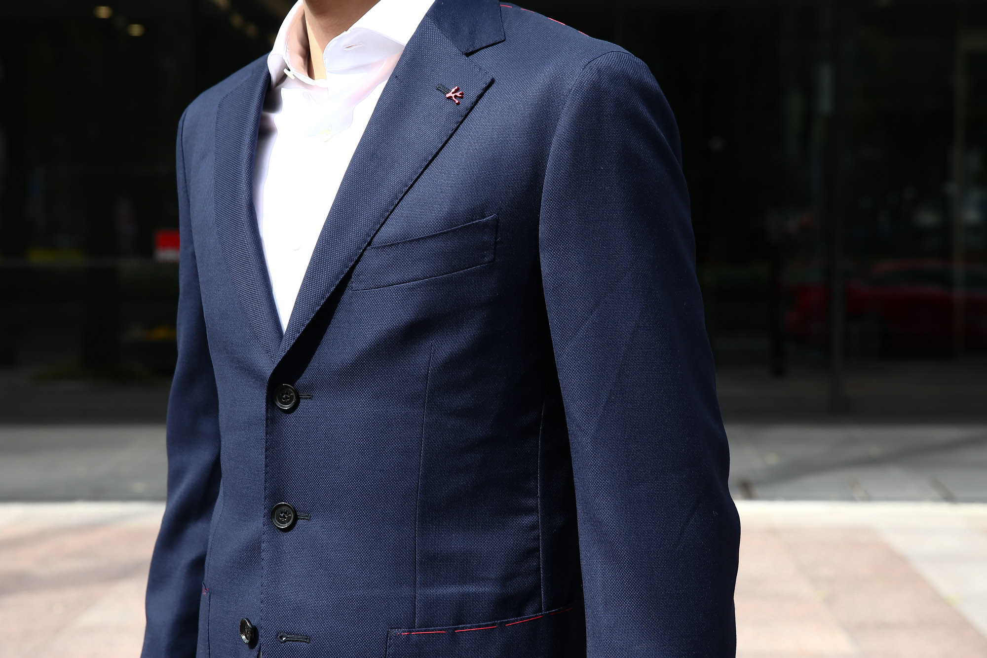 【ISAIA / イザイア】 SAILOR (セイラー) FABRIC (Wool 100%,INING Cupro 100%) ウール ホップサック アンコン 3Bジャケット NAVY (ネイビー・800) Made in italy (イタリア製) 2017 春夏新作 のコーディネート 愛知 名古屋 Alto e Diritto アルト エ デリット ISAIA ジャケット コットン テーラード イザイア 42,44,46,48,50,52,54,56