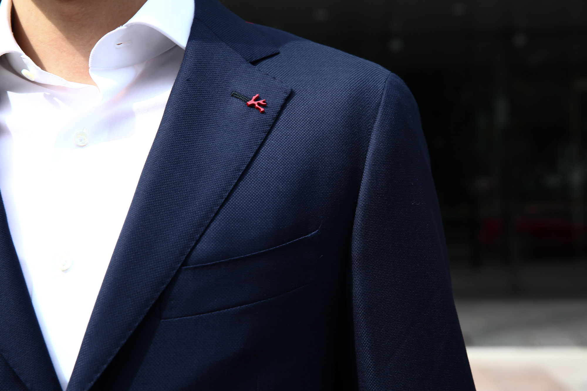 【ISAIA / イザイア】 SAILOR (セイラー) FABRIC (Wool 100%,INING Cupro 100%) ウール ホップサック アンコン 3Bジャケット NAVY (ネイビー・800) Made in italy (イタリア製) 2017 春夏新作 のコーディネート 愛知 名古屋 Alto e Diritto アルト エ デリット ISAIA ジャケット コットン テーラード イザイア 42,44,46,48,50,52,54,56