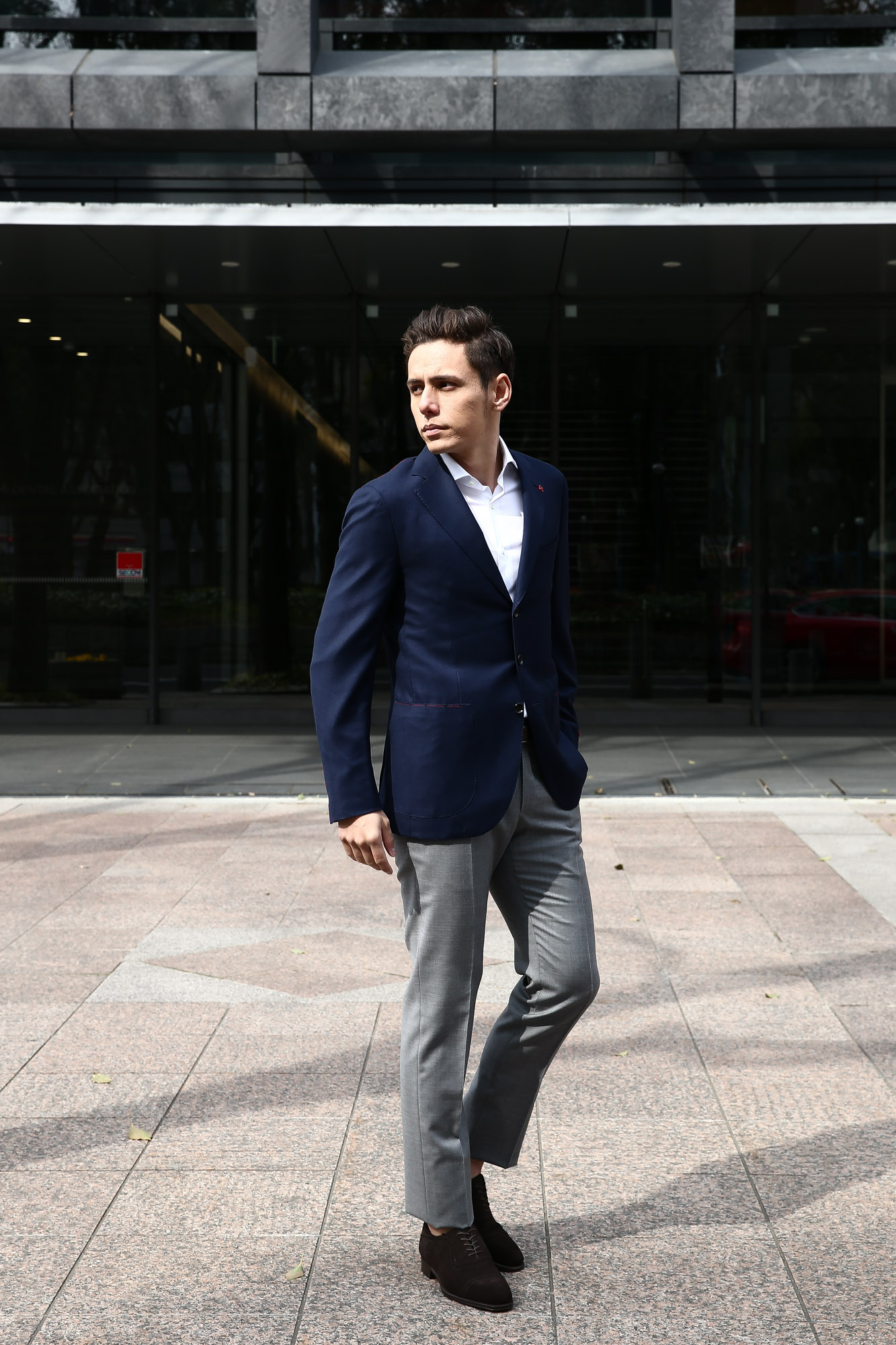 ISAIA / イザイア】 SAILOR (セイラー) 130'S AQUA BLAZER FABRIC 