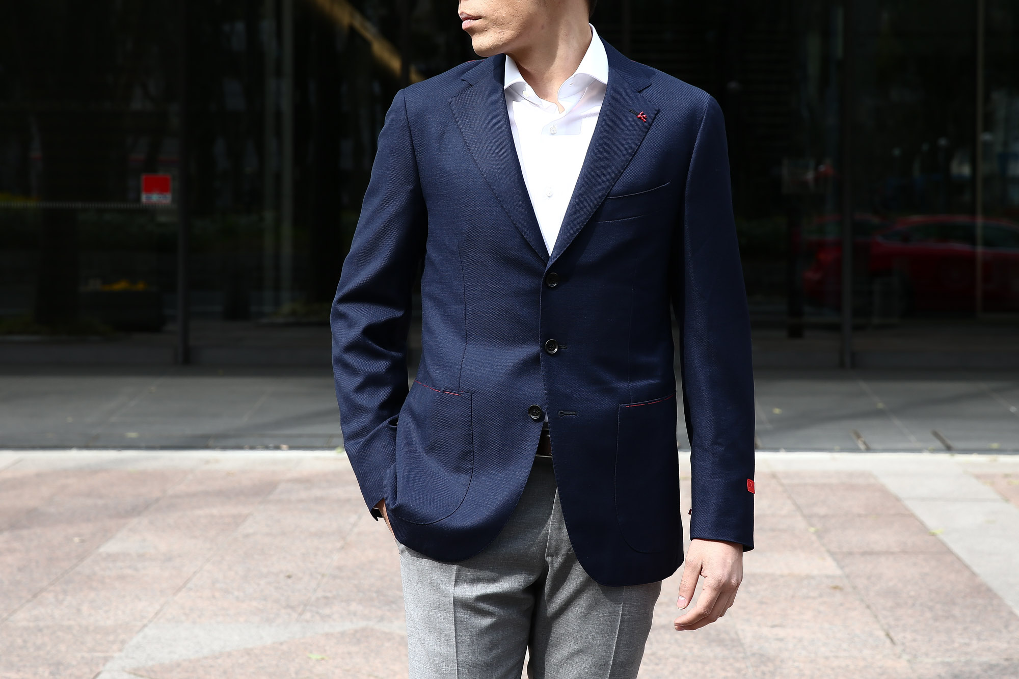 ISAIA / イザイア】 SAILOR (セイラー) 130'S AQUA BLAZER FABRIC