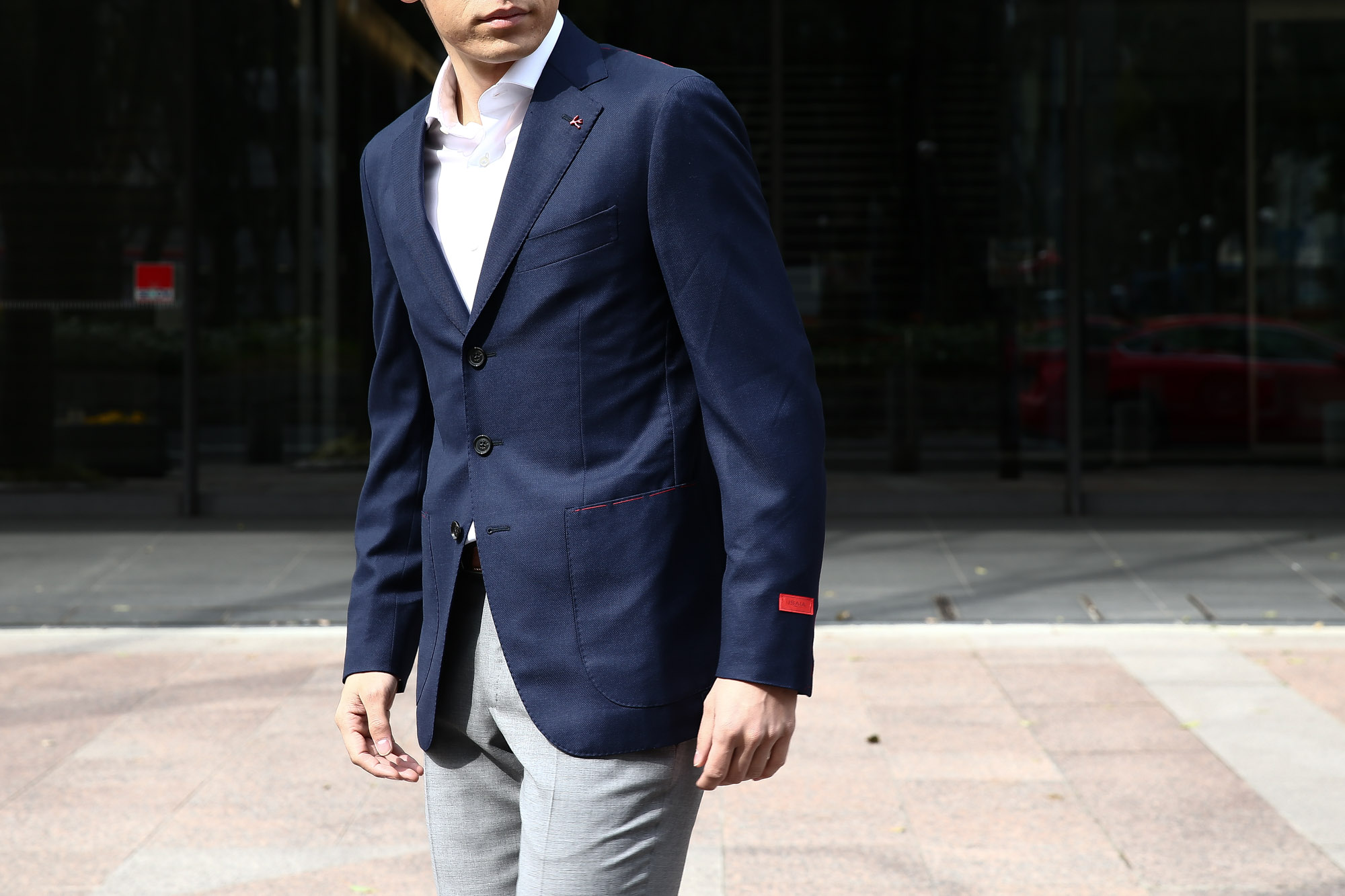 【ISAIA / イザイア】 SAILOR (セイラー) FABRIC (Wool 100%,INING Cupro 100%) ウール ホップサック アンコン 3Bジャケット NAVY (ネイビー・800) Made in italy (イタリア製) 2017 春夏新作 のコーディネート 愛知 名古屋 Alto e Diritto アルト エ デリット ISAIA ジャケット コットン テーラード イザイア 42,44,46,48,50,52,54,56