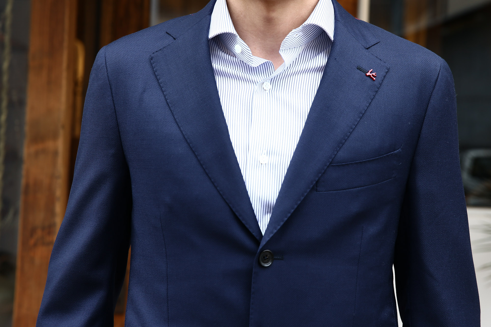 ISAIA (イザイア) 【SAILOR / セイラー】 FABRIC (Wool 100%,INING Cupro 100%) ウール ホップサック アンコン 3Bジャケット NAVY (ネイビー・800) Made in italy (イタリア製) 2017 春夏新作 のコーディネート 愛知 名古屋 Alto e Diritto アルト エ デリット ISAIA ジャケット コットン テーラード イザイア 42,44,46,48,50,52,54,56