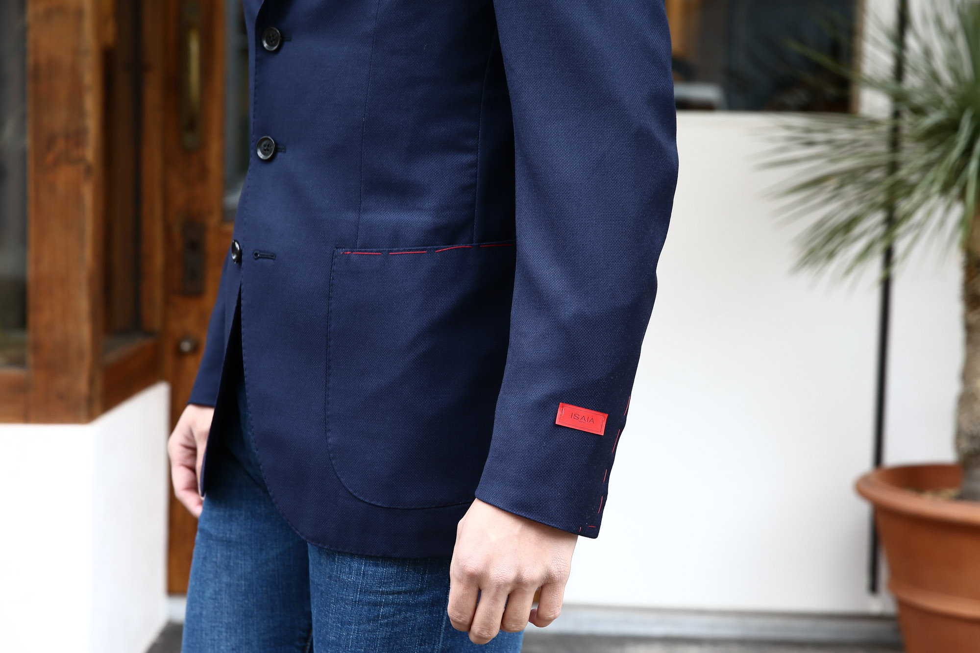 ISAIA (イザイア) 【SAILOR / セイラー】 FABRIC (Wool 100%,INING Cupro 100%) ウール ホップサック アンコン 3Bジャケット NAVY (ネイビー・800) Made in italy (イタリア製) 2017 春夏新作 のコーディネート 愛知 名古屋 Alto e Diritto アルト エ デリット ISAIA ジャケット コットン テーラード イザイア 42,44,46,48,50,52,54,56