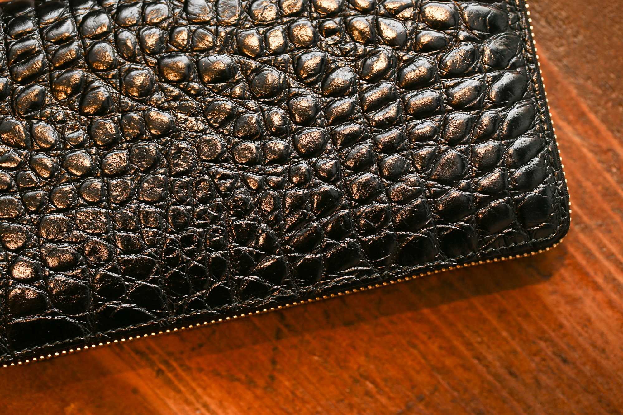 J&M DAVIDSON (ジェイアンドエムデヴィッドソン) L ZIP WALLET (L ジップ　ウォレット) 10011 MOCK CROC (クロコダイル型押し) 長財布 ウォレット BLACK (ブラック・999) Made in spain (スペイン製) 2017 春夏新作 愛知 名古屋 Alto e Diritto アルト エ デリットjmdavidson ジェイエムデヴォッドソン 