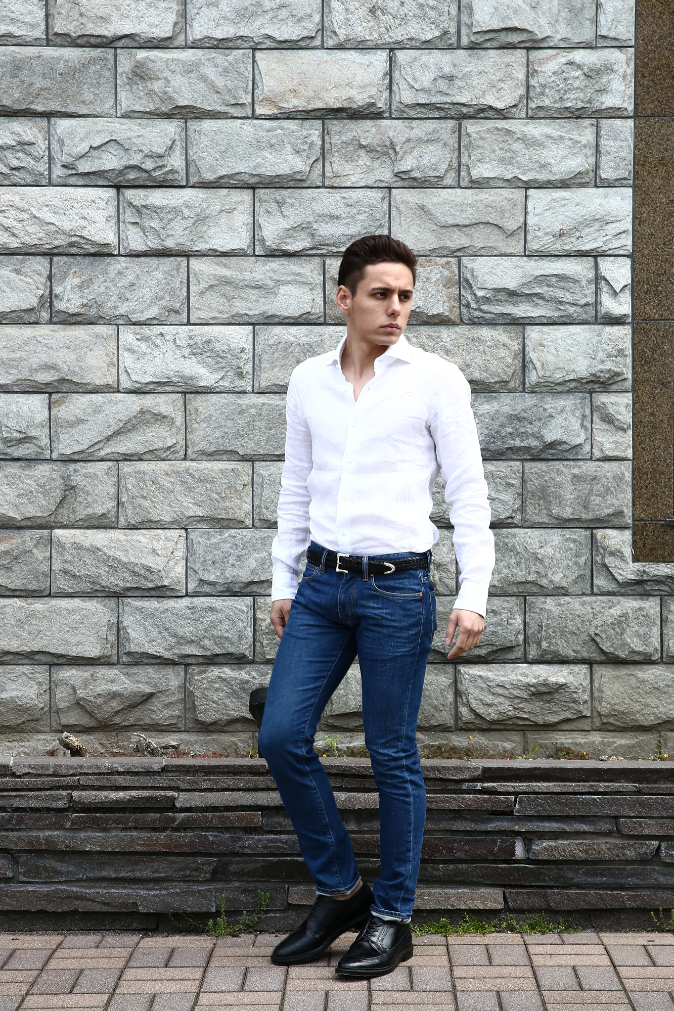 【ALESSANDRO GHERARDI / アレッサンドロゲラルディ】 Linen Shirts カッタウェイ リネンシャツ WHITE (ホワイト・000) made in italy(イタリア製) 2017 春夏新作 愛知 名古屋 Alto e Diritto アルト エ デリット alessandrogherardi シャツ 白シャツ