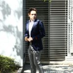 【ISAIA // イザイア】 SAILOR (セイラー) FABRIC (Wool 100%,LINING Cupro 100%) ウール ホップサック アンコン 3Bジャケット NAVY (ネイビー・800) Made in italy (イタリア製) 2017 春夏新作のイメージ