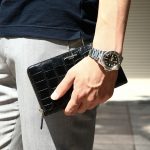 J&M DAVIDSON(ジェイアンドエムデヴィッドソン) 【L ZIP WALLET / L ジップ　ウォレット】 10011 MOCK CROC クロコダイル型押し 長財布 ウォレット BLACK (ブラック・999) Made in spain (スペイン製) 2017 春夏新作のイメージ
