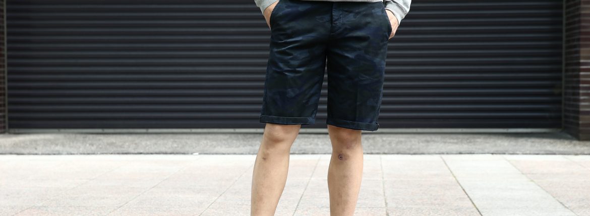 J.W.BRINE (J.W.ブライン) SHORT FREE CHRISS ショート フリー クリス カモフラージュ 迷彩 ショートパンツ NAVY CAMO (ネイビーカモ・79) Made in italy (イタリア製) 2017 春夏新作のイメージ