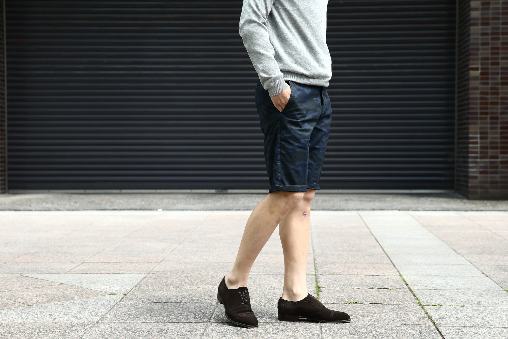 J.W.BRINE (J.W.ブライン) SHORT FREE CHRISS ショート フリー クリス カモフラージュ 迷彩 ショートパンツ NAVY CAMO (ネイビーカモ・79) Made in italy (イタリア製) 2017 春夏新作 コーディネートスタイル 愛知 名古屋 Alto e Diritto アルト エ デリット incotex インコテックス グレスラ