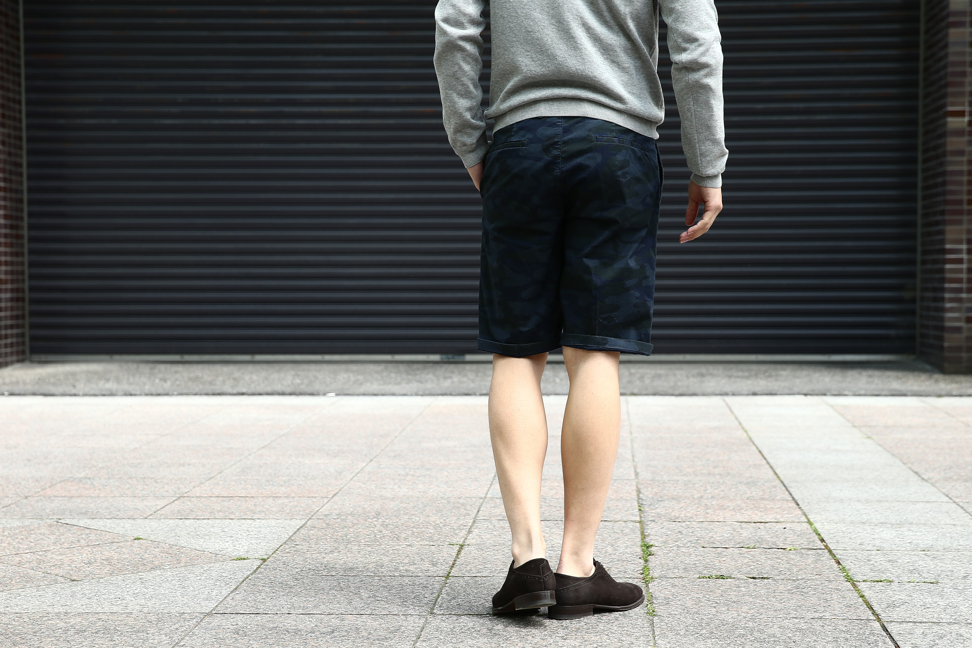 J.W.BRINE (J.W.ブライン) SHORT FREE CHRISS ショート フリー クリス カモフラージュ 迷彩 ショートパンツ NAVY CAMO (ネイビーカモ・79) Made in italy (イタリア製) 2017 春夏新作 コーディネートスタイル 愛知 名古屋 Alto e Diritto アルト エ デリット incotex インコテックス グレスラ