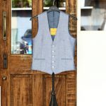 MONTEDORO (モンテドーロ) Gilet リネン コットン シャンブレー ジレ ベスト BLUE (ブルー・810) 2017 春夏新作のイメージ