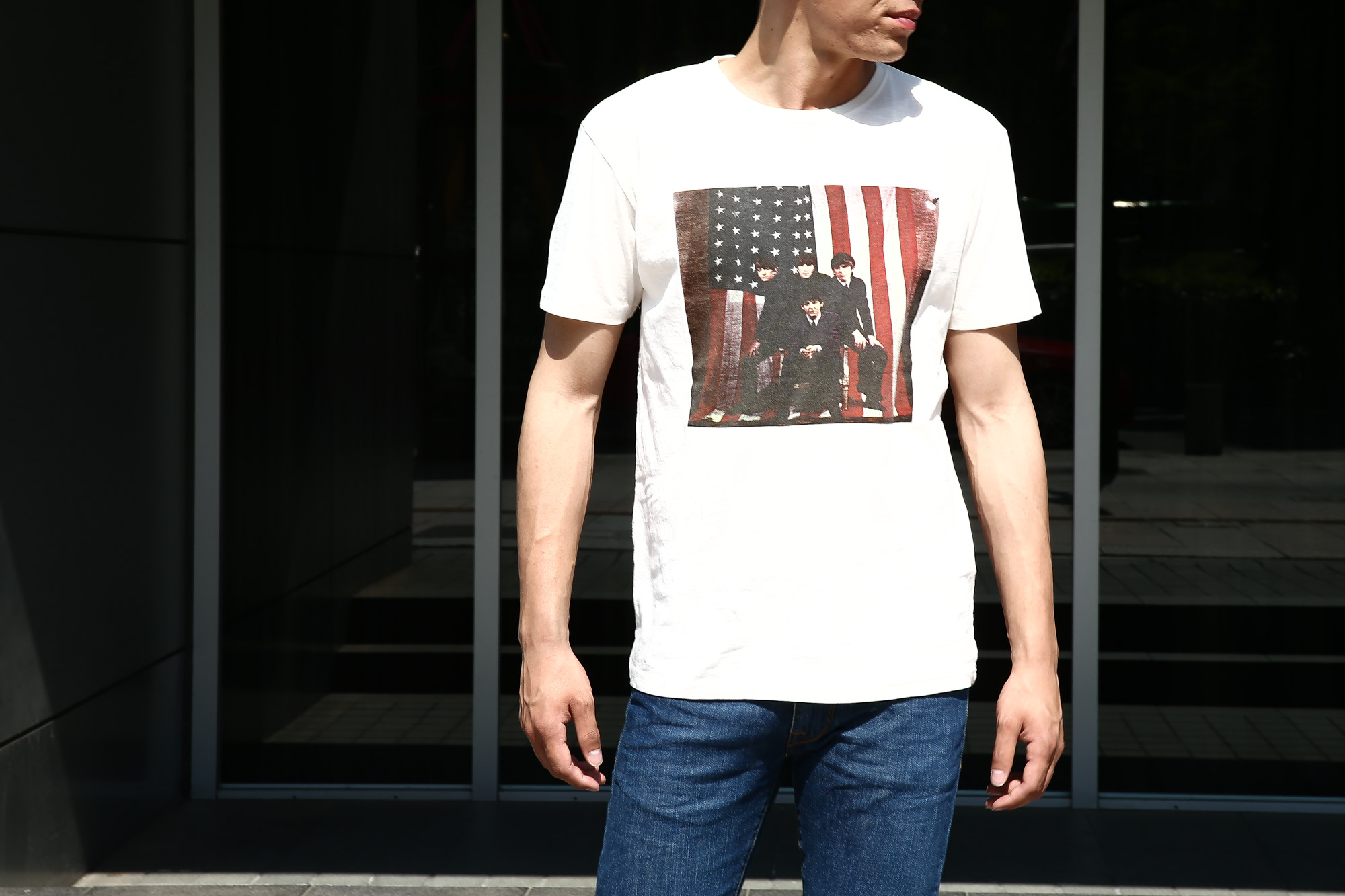 【Worn By / ウォーンバイ】 AMERICAN FLAG The Beatles ザ・ビートルズ アメリカンフラッグ 復刻オフィシャルライセンスTシャツ ロックTシャツ バンドTシャツ ECRU (エクリュ) 2017 春夏新作 愛知 名古屋 Alto e Diritto アルト エ デリット wornby thebeatles ビートルズ bandtee