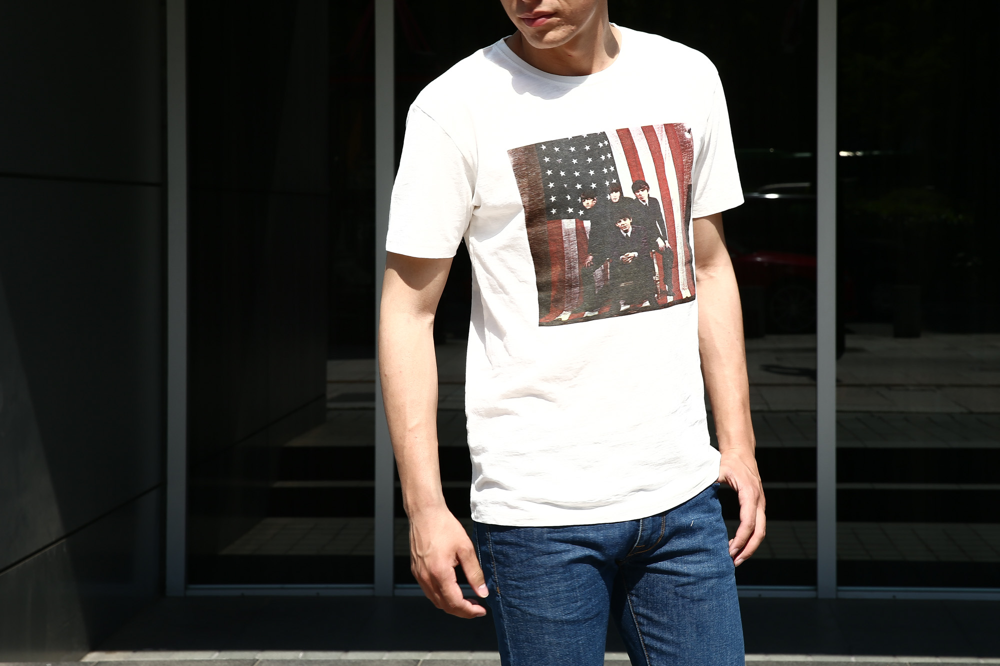 【Worn By / ウォーンバイ】 AMERICAN FLAG The Beatles ザ・ビートルズ アメリカンフラッグ 復刻オフィシャルライセンスTシャツ ロックTシャツ バンドTシャツ ECRU (エクリュ) 2017 春夏新作 愛知 名古屋 Alto e Diritto アルト エ デリット wornby thebeatles ビートルズ bandtee