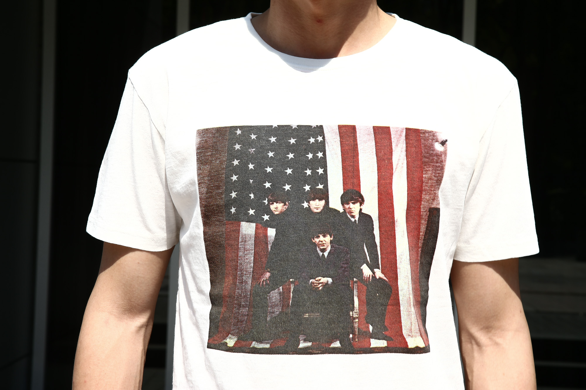 【Worn By / ウォーンバイ】 AMERICAN FLAG The Beatles ザ・ビートルズ アメリカンフラッグ 復刻オフィシャルライセンスTシャツ ロックTシャツ バンドTシャツ ECRU (エクリュ) 2017 春夏新作 愛知 名古屋 Alto e Diritto アルト エ デリット wornby thebeatles ビートルズ bandtee