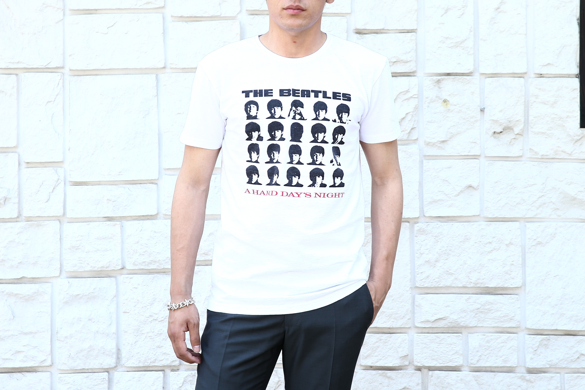 【Worn By / ウォーンバイ】 A Hard Day's Night The Beatles ザ・ビートルズ ハード・デイ・ナイト 復刻オフィシャルライセンスTシャツ ロックTシャツ バンドTシャツ WHITE (ホワイト) 2017 春夏新作 愛知 名古屋 Alto e Diritto アルト エ デリット wornby thebeatles ビートルズ bandtee