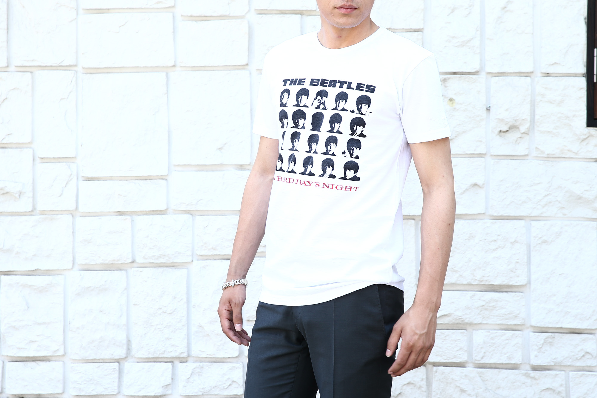 【Worn By / ウォーンバイ】 A Hard Day's Night The Beatles ザ・ビートルズ ハード・デイ・ナイト 復刻オフィシャルライセンスTシャツ ロックTシャツ バンドTシャツ WHITE (ホワイト) 2017 春夏新作 愛知 名古屋 Alto e Diritto アルト エ デリット wornby thebeatles ビートルズ bandtee