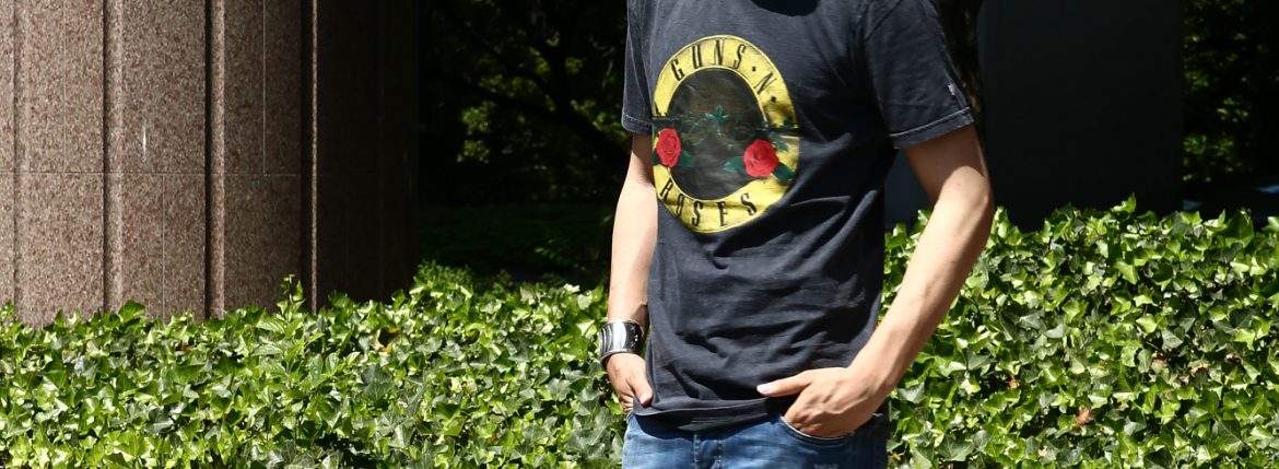 【Worn By / ウォーンバイ】 CLASSIC LOGO Guns N' Roses クラシックロゴ ガンズ・アンド・ローゼズ 復刻オフィシャルライセンスTシャツ ロックTシャツ バンドTシャツ BLACK STONE WASH (ブラックストーンウォッシュ) 2017 春夏新作 愛知 名古屋 ZODIAC ゾディアック gunsroses ガンズ