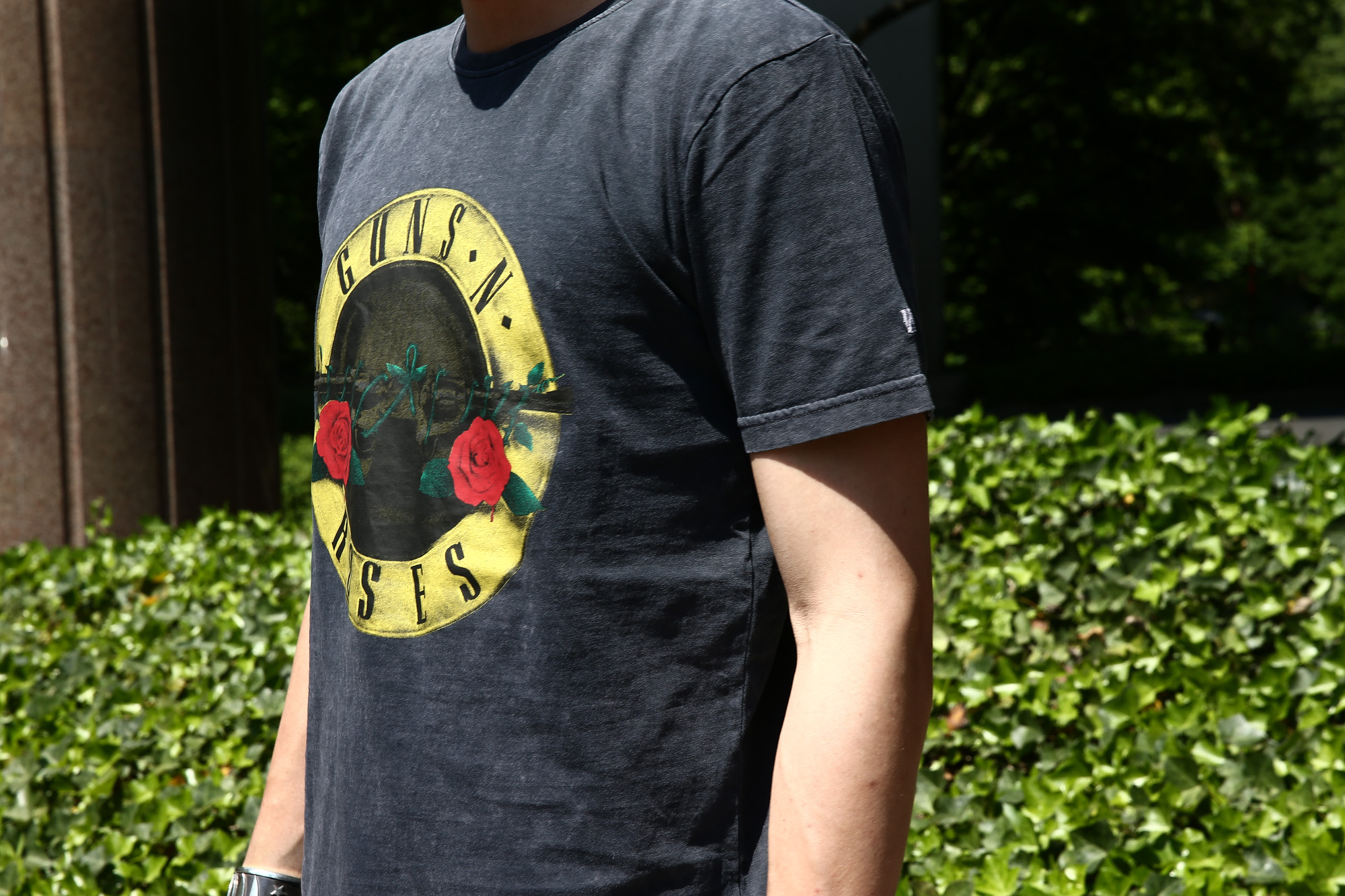 【Worn By / ウォーンバイ】 CLASSIC LOGO Guns N' Roses クラシックロゴ ガンズ・アンド・ローゼズ 復刻オフィシャルライセンスTシャツ ロックTシャツ バンドTシャツ BLACK STONE WASH (ブラックストーンウォッシュ) 2017 春夏新作 愛知 名古屋 Alto e Diritto アルト エ デリット gunsroses ガンズ